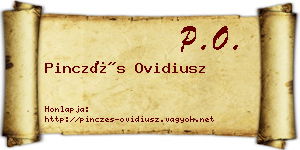 Pinczés Ovidiusz névjegykártya